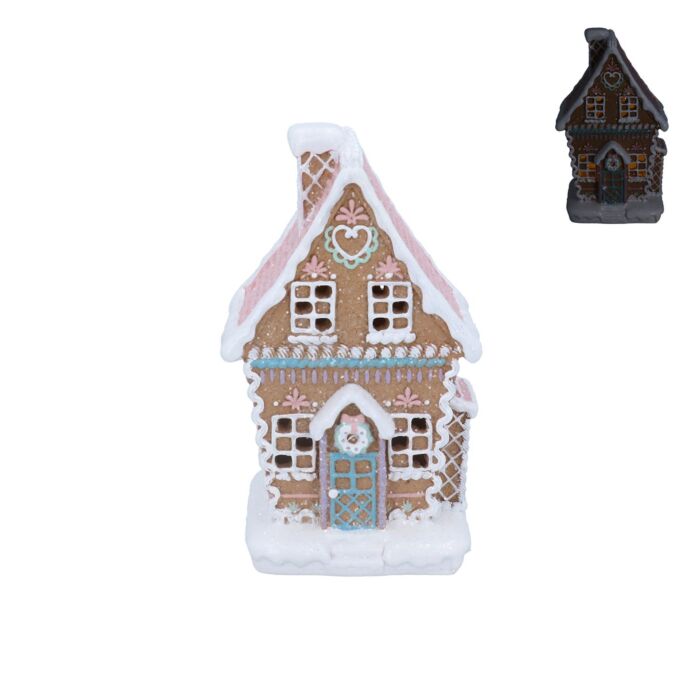 Gisela Graham Pastel Iced LED Gingerbread House